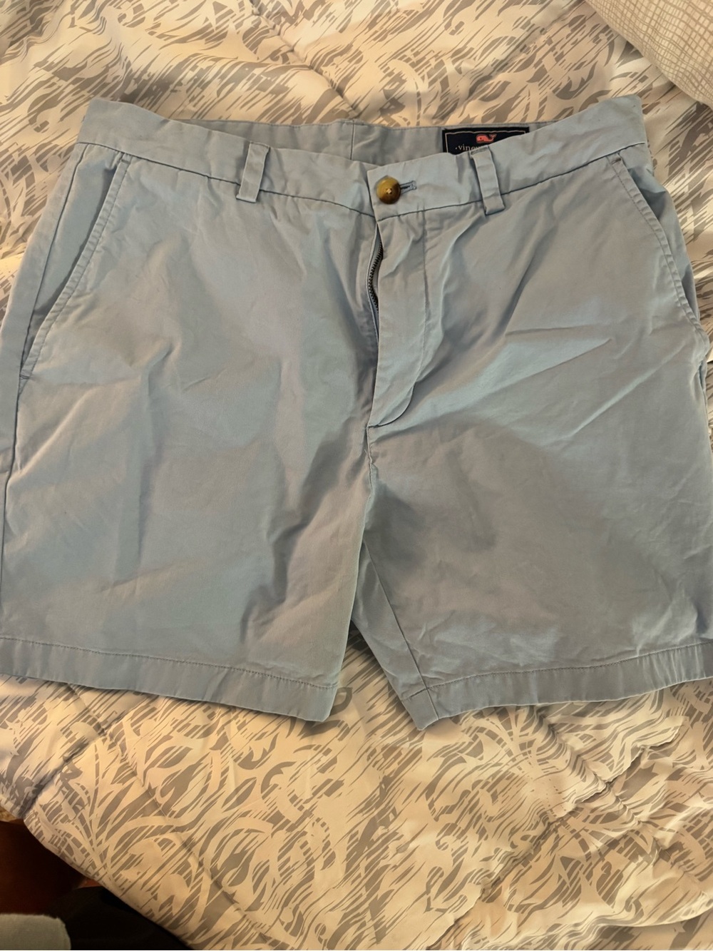 Vineyard Vines Pale Blue Men’s Flat Front Chino Shorts